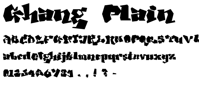Ghang  Plain  font